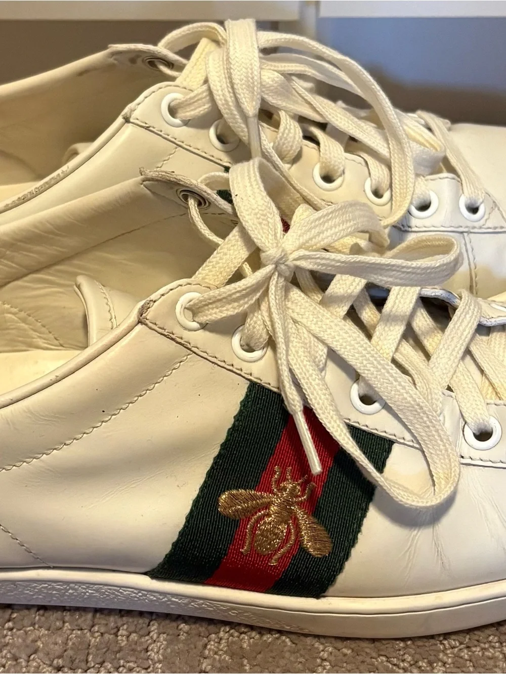 Gucci Ace Bee Embroidered Sneakers